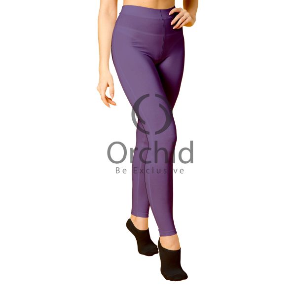 women tights cotton purple
