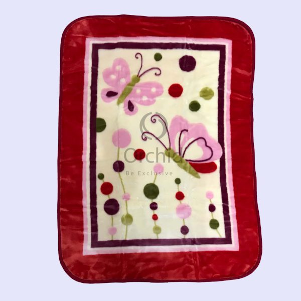 Baby Blanket HSB Red Butterfly