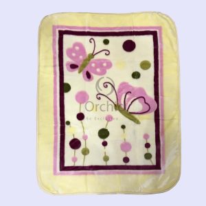 Baby Blanket HSB Yellow Butterfly