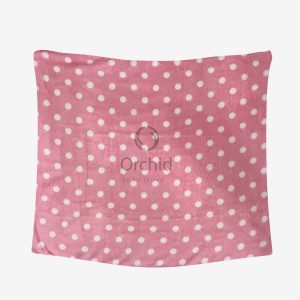 Newborn Blanket Fleece Pink Polka