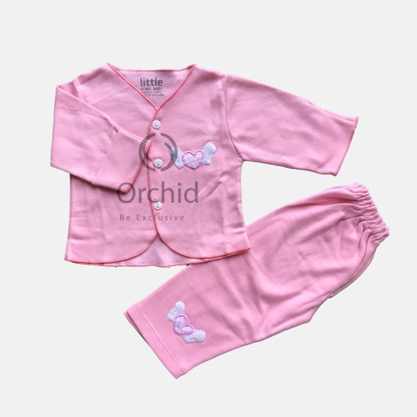 Newborn Suit Cotton Little Home Pink