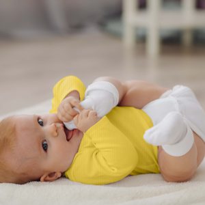 Infant Round Neck cotton Yellow