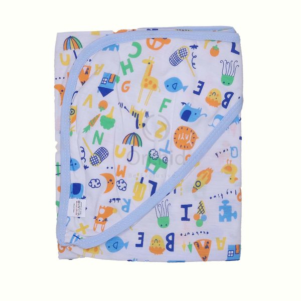 Wrapping Sheet Cotton Thailand White & Blue Printed Cars