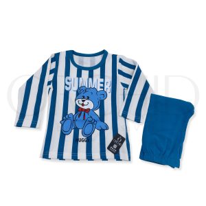 Toddler Trouser and Shirt Set - Premium Blended Cotton Blue & White Striped