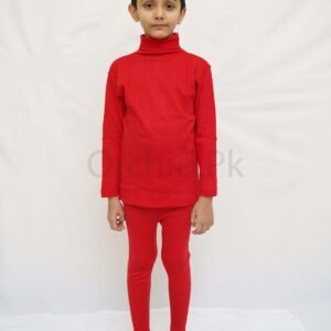 Boy High Neck & Tights Set Red
