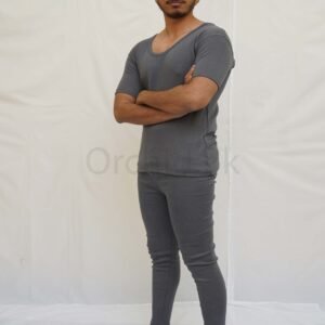 Men Half sleeve & Tights Set Grey
