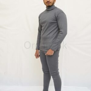 Men High Neck & Tights Set Grey
