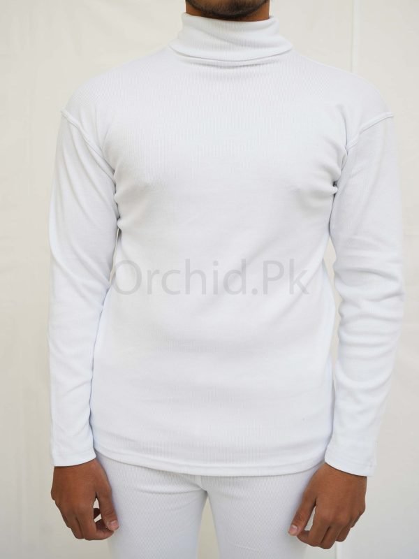 Men High Neck White