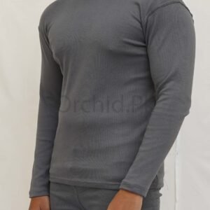 Men Round Neck Full Sleeve Grey