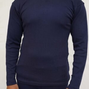 Men Round Neck Full Sleeve Navy Blue