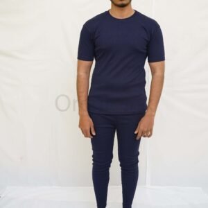 Men Round Neck Half Sleeve & Tights Navy Blue