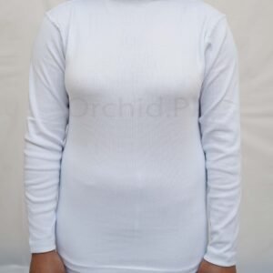 Women High Neck White