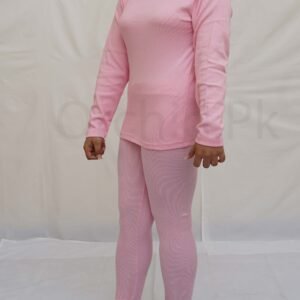 Women High Neck & Tights Set Baby Pink