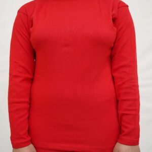 Women High Neck Red