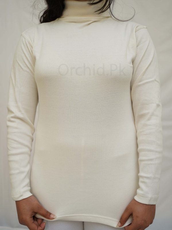 women High Neck Off white