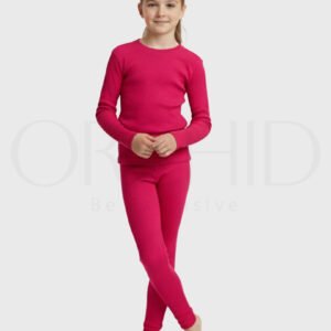 “Girls Winter Round Neck Cotton Inner Shirt – 2x1 Knitted Cotton Spandex – 14 Colors – orchid.pk”