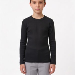 Girl Cotton Round Neck Winter Black – Orchid.pk