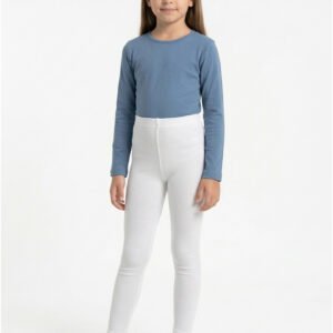 Girl Cotton Tights Winter White Front View – Orchid.pk