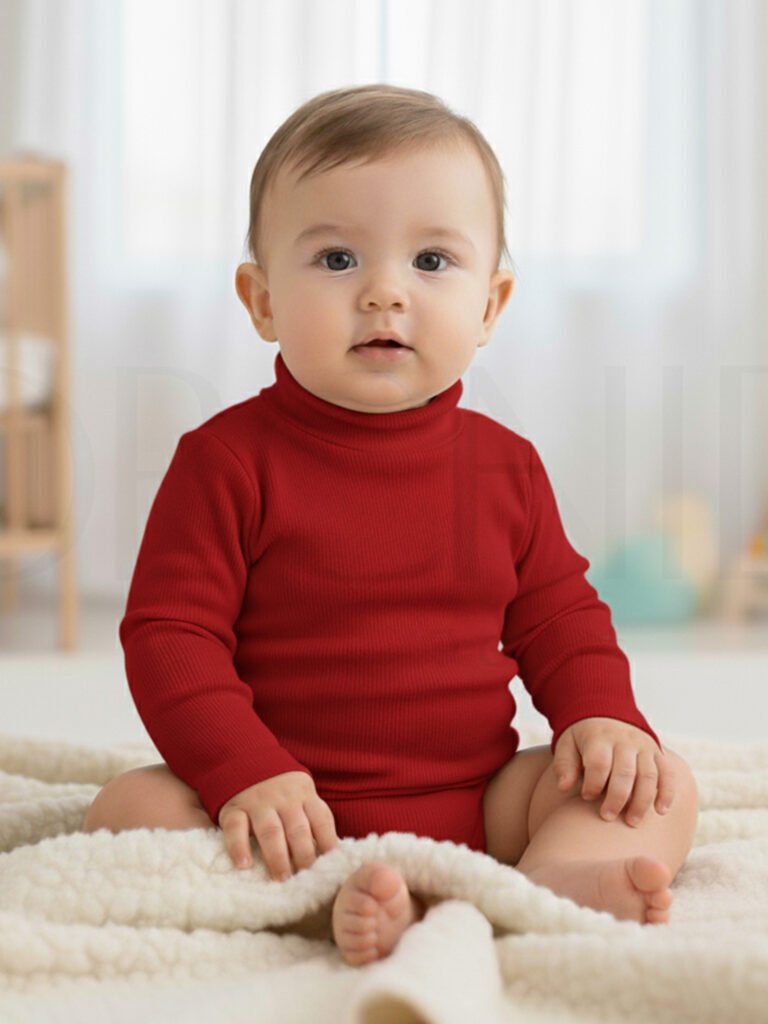 Infat Neck Infant High Neck Cotton Navy Blue - Orchid | Premium Innerwear Pakistan