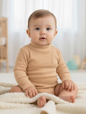 Infant High Neck – 2x1 Knitted Fabric – Cotton 98% Spandex 2% – orchid.pk