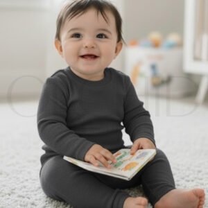 Infant Round Neck cotton “Keep your little one cozy and stylish with this Infant Round Neck Winter Set made from 98% cotton and 2% spandex. Soft, breathable, and stretchable fabric ensures all-day comfort during chilly days. Available now at orchid.pk.”