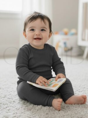 Infant Round Neck cotton “Keep your little one cozy and stylish with this Infant Round Neck Winter Set made from 98% cotton and 2% spandex. Soft, breathable, and stretchable fabric ensures all-day comfort during chilly days. Available now at orchid.pk.”