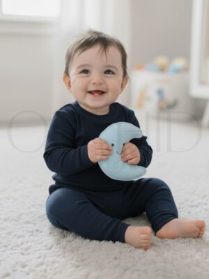 Infant Round Neck cotton “Keep your little one cozy and stylish with this Infant Round Neck Winter Set made from 98% cotton and 2% spandex. Soft, breathable, and stretchable fabric ensures all-day comfort during chilly days. Available now at orchid.pk.”