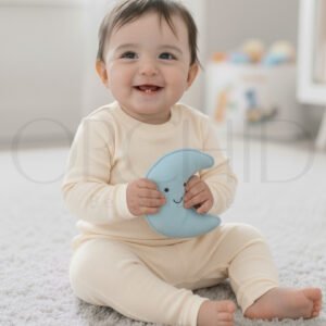 Infant Round Neck cotton “Keep your little one cozy and stylish with this Infant Round Neck Winter Set made from 98% cotton and 2% spandex. Soft, breathable, and stretchable fabric ensures all-day comfort during chilly days. Available now at orchid.pk.”