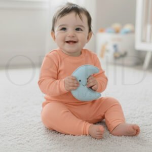 Infant Round Neck cotton “Keep your little one cozy and stylish with this Infant Round Neck Winter Set made from 98% cotton and 2% spandex. Soft, breathable, and stretchable fabric ensures all-day comfort during chilly days. Available now at orchid.pk.”