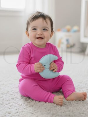 Infant Round Neck cotton “Keep your little one cozy and stylish with this Infant Round Neck Winter Set made from 98% cotton and 2% spandex. Soft, breathable, and stretchable fabric ensures all-day comfort during chilly days. Available now at orchid.pk.”