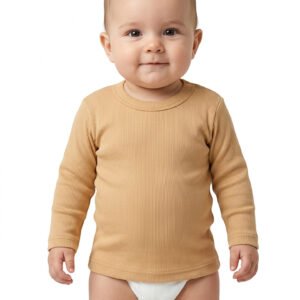 Soft skin color cotton innerwear top for infants