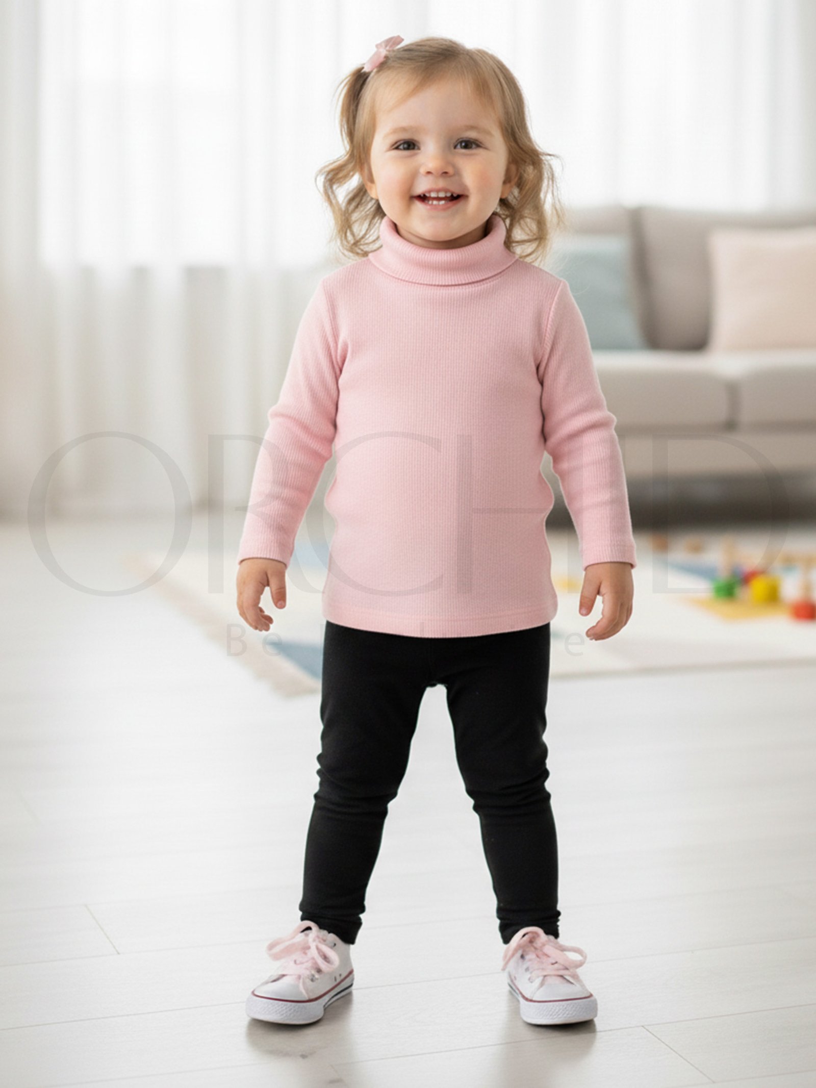 Toddler High Neck Winter Set – 2x1 Knitted Cotton – Soft Stretchable Warm Wear – orchid.pk