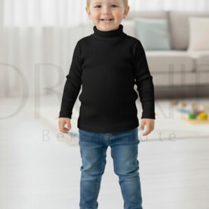 Toddler High Neck Winter Set – 2x1 Knitted Cotton – Soft Stretchable Warm Wear – orchid.pk