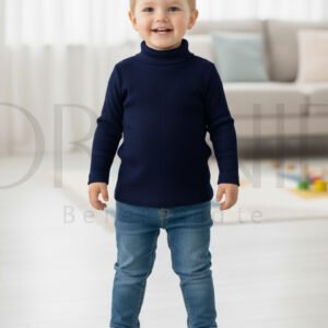 Toddler High Neck Winter Set – 2x1 Knitted Cotton – Soft Stretchable Warm Wear – orchid.pk