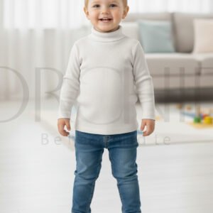 Toddler High Neck Winter Set – 2x1 Knitted Cotton – Soft Stretchable Warm Wear – orchid.pk