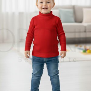 Toddler High Neck Winter Set – 2x1 Knitted Cotton – Soft Stretchable Warm Wear – orchid.pk