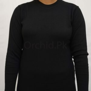 Women Round Neck Winter Black
