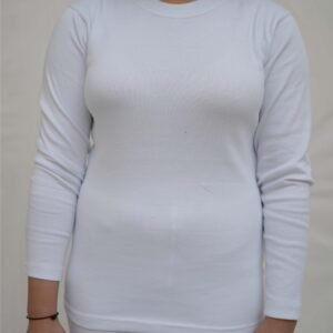 White Round Neck Front