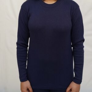 women round neck navy blue
