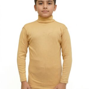 Boys Winter High Neck Skin Color Cotton Full Sleeve Shirt | ORCHID.PK