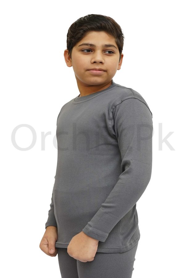 Boys Winter Round Neck Grey