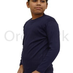 Boys Winter Round Neck Navy Blue