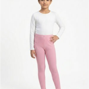 Girl Cotton Tights Winter Baby pink Front View – Orchid.pk