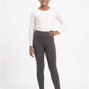 Girl Cotton Tights Winter Gery Front View – Orchid.pk
