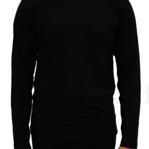 Men Summer Round Neck Full Sleeve Black