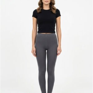 Women Winter Tights Grey Front View