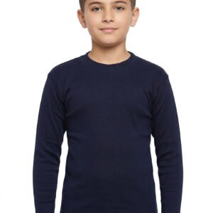 Boys Cotton Round Neck Winter Black | Orchid