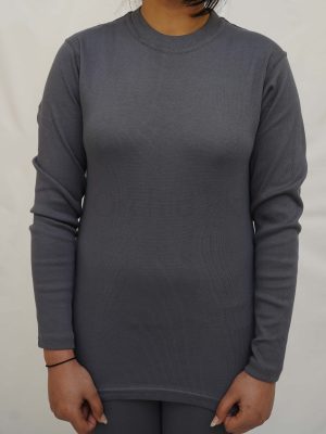 Women Round Neck Grey
