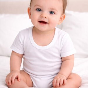 Infant summer half sleeve cotton vest for babies 0 to 12 months