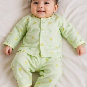 Orchid Infant Luxe Pajama Suit 100% Pure Cotton Lawn Green